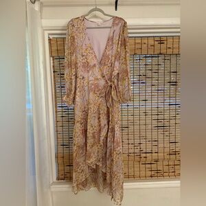 Floral V-Neck Wrap Dress